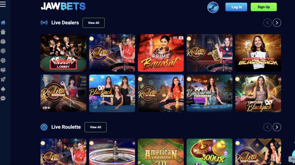 Jawbets - Best Credit Card Casino For Premium Live Dealer Games